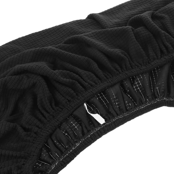 NICEXMAS Black Stretch Bench Seat Cover Protector, Removable & Washable Jacquard Slipcover for Car and Home