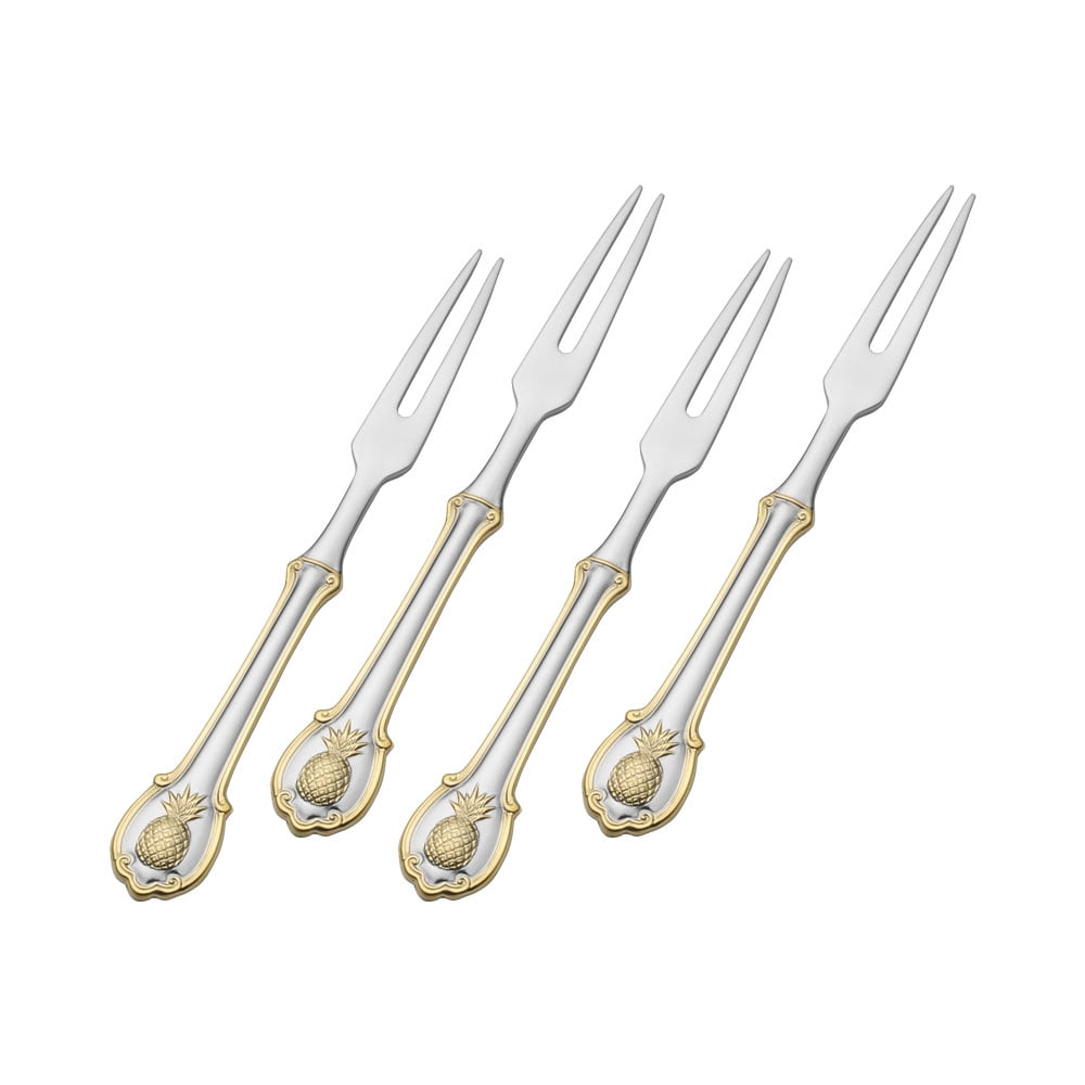 Wallace Pineapple Gold Accent Food Pick (Set of Four)