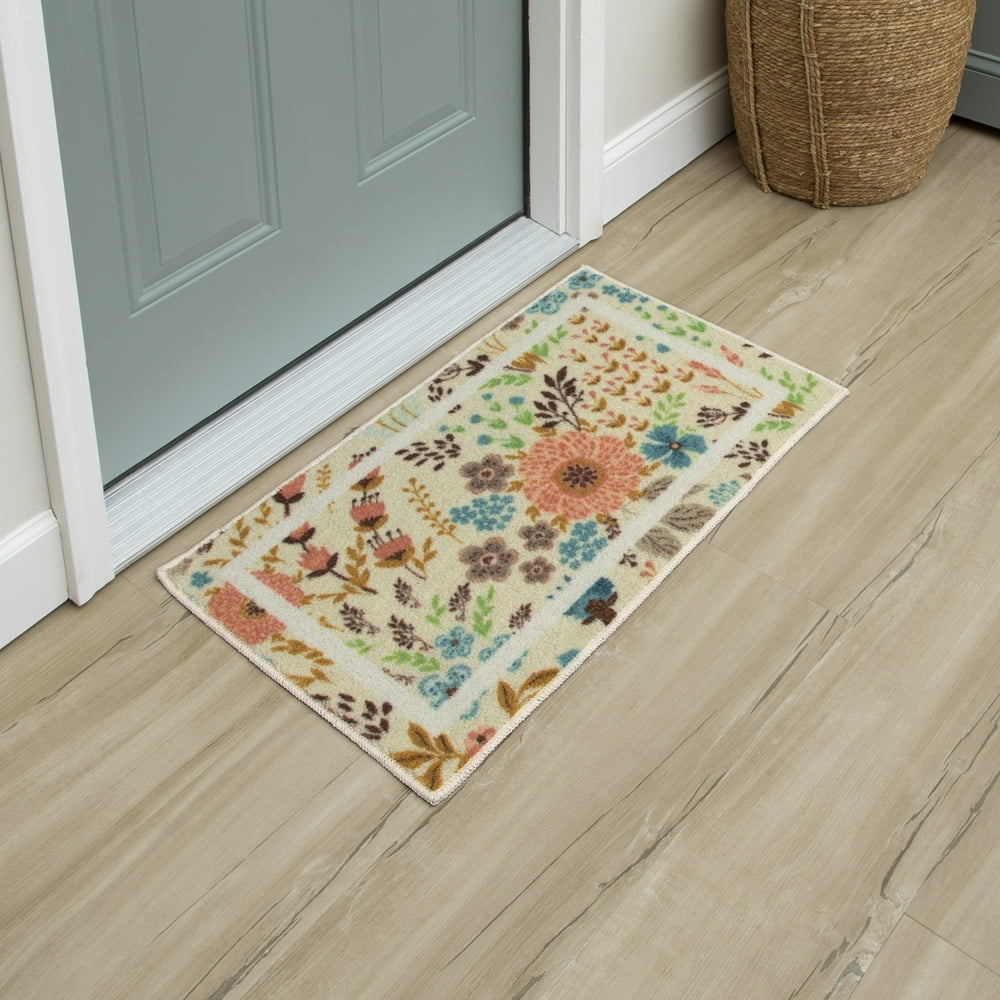 Mohawk Home Summer Floral Precision Printed Kitchen Rug, Multi, 1' 6" X