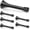 Black, variant on 6 Pack Black Spring Door Stops, 3-1/4" Heavy Duty Wall Mount Door Stoppers, Flexible Spring Doorstops Wall Protector with Rubber Bumper Tips