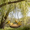 thumbnail image 4 of Hanging Bird Feeder Tray with Chain, Round Mesh Platform for Garden, Yard, Patio, 4 of 9