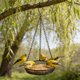 thumbnail image 4 of Bandeja metálica colgante para comederos para pájaros con malla – comedero decorativo exterior para patio del jardín trasero, atrae aves salvajes, 4 of 9