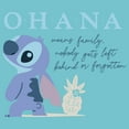 thumbnail image 2 of Girl's Lilo & Stitch Ohana Means Family Nobody Gets Left Behind or Forgotten Graphic Tee Tahiti Blue Medium, 2 of 4