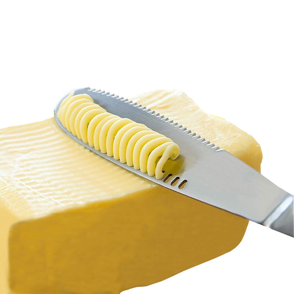 Butter Spreader Tool Butter Spreader and Grater with Serrated,Black Butter Grater Stainless Steel Butter Spreader Knife