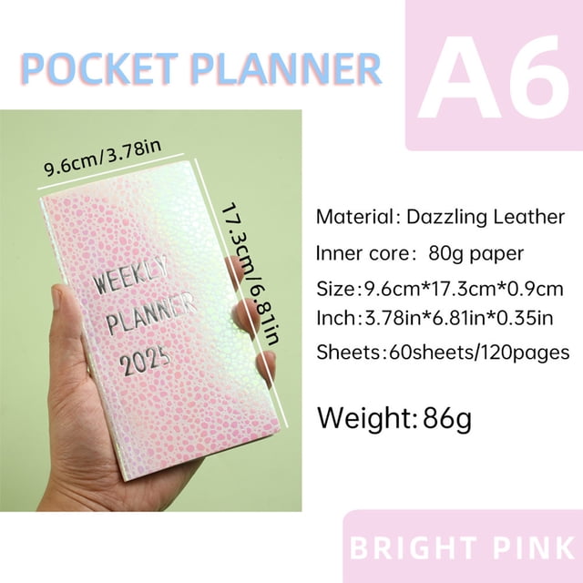 PEONAVET A Notebook A6 Mini Notebook Organizer Planner Daily Planner Notebook Travel Diary