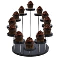 thumbnail image 5 of Bewildely Soporte de acrílico para joyería Soporte de exhibición de base redonda de 12 soportes de exhibición de anillo de joyería Cocina y Comedor Transparente Bewildely HA024658-02, 5 of 5