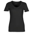 thumbnail image 4 of Fiudx Camisetas para Mujer Camiseta de Manga Corta Holgada con Cuello En V Liso a La Moda para Mujer, 4 of 5
