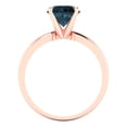 thumbnail image 4 of 1.5 ct Round Cut Natural London Blue Topaz Solitaire Engagement Ring for Women in 18K Rose Gold, 4 of 5