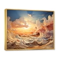 thumbnail image 2 of Designart "Clouds Celestial horizon III" Landscapes Floater Framed Wall Art Living Room, 2 of 7