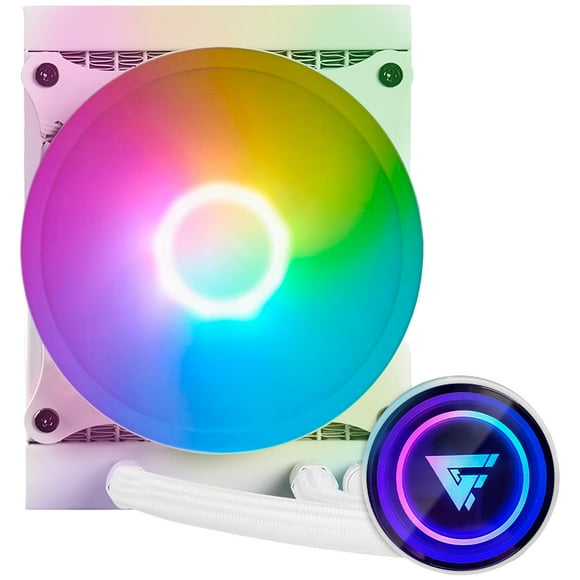 Enfriamiento Liquido GAME FACTOR LQG501 120mm RGB 1500RPM LGA1700 AM4 Blanco