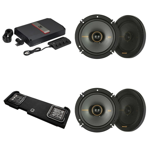 Kicker Chevy/GMC Crew Cab Truck 08-13 Audio Upgrade, LX 5 Ch Amp, Speaker Upgrade & Vehicle Specific Dual 12" Solobaric Enclosure