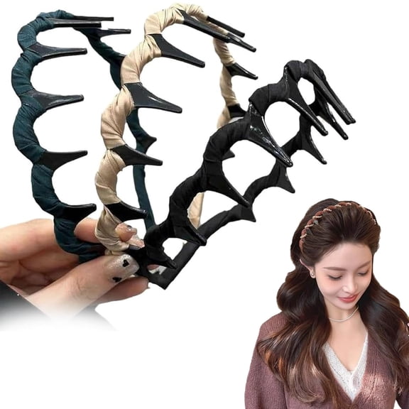 High Skull Headbands for Women, Pearl Hairband with Teeth, Vintage High Cranium Artificial Pearls Hairband, 2025 New Elegant Headbands for Women Girls