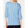 thumbnail image 2 of NY Collection Womens Petite Striped Twist Front Tops, 2 of 2