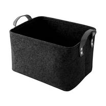 Collapsible Storage Bins Cozival Foldable Storage Bin with Cotton Rope Handles, Collapsible Organizer Basket for Home, Office, Or Playroom, Multipurpose Use for Supplies And Essentials, Black