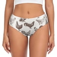 thumbnail image 1 of Balery Chickens Ropa Interior de Algodón para Mujer con Dibujo – Braguitas Cómodas y Elásticas, Estilo Clásico-4X-Large, 1 of 6