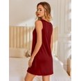 thumbnail image 4 of Ekouaer Nightgowns for Women 2 Pack Sleeveless Sleepwear Tank Sleep shirts Chemise Nightshirt, 4 of 6