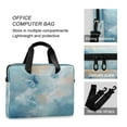 thumbnail image 4 of 16" Laptop Briefcase for Work Travel Laptop Shoulder Bag Carrying Handbag Laptop Case Watercolor Blue Butterflies, 4 of 8