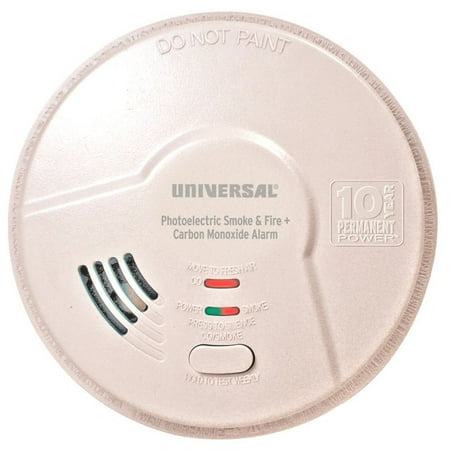 Carbon Seal - USI Hallway 10 Year Tamper Proof Permanent Power Sealed Battery 2-in-1 Photoelectric Smoke & Carbon Monoxide Smart Alarm (MPC322SB)