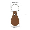 thumbnail image 2 of Uxcell Leather Key Fob Kit, 10 Pack PU Leather Key Fob Blanks and Key Rings for Laser Engraving, Brown, 2 of 6