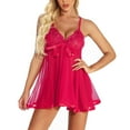 thumbnail image 1 of Gibobby Traje de Uniforme Encaje Talla S-6XL Ropa de dormir Lencería Plus Ropa de dormir Pijamas Ropa de dormir Íntimos sexy(Rosa, XXXXXXL), 1 of 5
