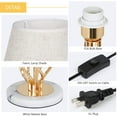 thumbnail image 3 of Haitral Vintage Gold Nightstand Lamp with Marble Base Set of 2, 3 of 8