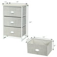 thumbnail image 2 of Gymax 3 Drawer Nightstand Side Table Storage Tower Dresser Chest Home Office Furniture, 2 of 10