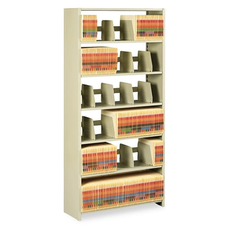 - Tennsco Snap-Together Steel Six-Shelf Closed Starter Set, 36w x 12d x 76h, Sand