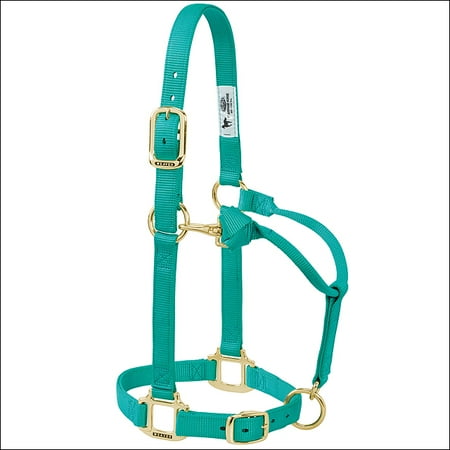 - WEAVER ORIGINAL ADJUSTABLE CHIN AND THROAT SNAP HORSE HALTER EMERALD GREEN
