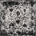 thumbnail image 1 of Unique Loom Portland Tone-on-Tone Design Rug 6' x 6' Square White/Black, 1 of 2