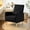 Black01, variant on Gewnee 26.5 Inch Small Space Chair,Modern Accent Chair,Sturdy Solid Wood Frame with High-Density Foam Seat,Easy Assembly (Includes Pillow & Non-Slip Pads) for Living Room,Bedroom,Dark Grey
