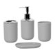 thumbnail image 2 of Juego de accesorios de baño Jabonera decorativa para encimera de tocador de baño gris, 2 of 9