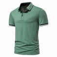 thumbnail image 2 of Camiseta de manga corta informal de moda de verano, camiseta ajustada con solapa superior para hombre Pompotops oipoqjl44532, 2 of 9