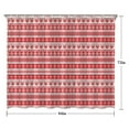 thumbnail image 5 of Red and White Christmas Pattern Shower Curtain 84"x72" ,Bathroom Decorative Shower Curtains Set with 12 Hooks,Modern Waterproof Washable Shower Curtain, 5 of 6