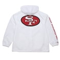 thumbnail image 5 of Men's Mitchell & Ness  White San Francisco 49ers Vintage Logo Coaches Full-Snap Hoodie Jacket, 5 of 5
