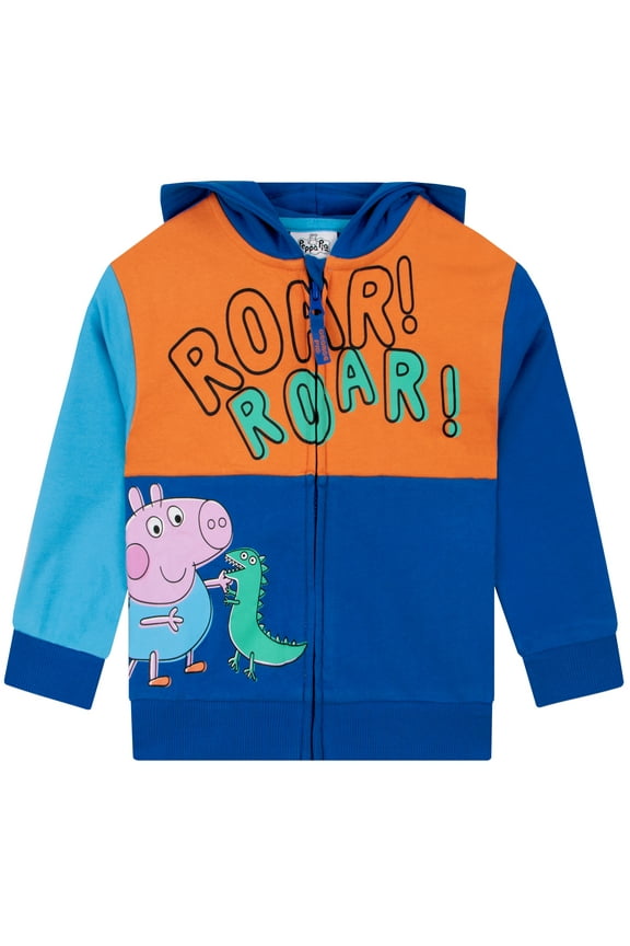 Boys George Pig Hoodie Blue Sizes 2T-8