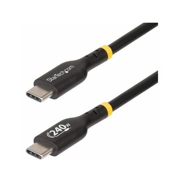 StarTech.com 3ft USB-C Charging Cable, USB-IF Certified USB C Cable, 240W PD EPR, USB 2.0 Type-C Laptop Charger Cord, TPE Jacket, M/M