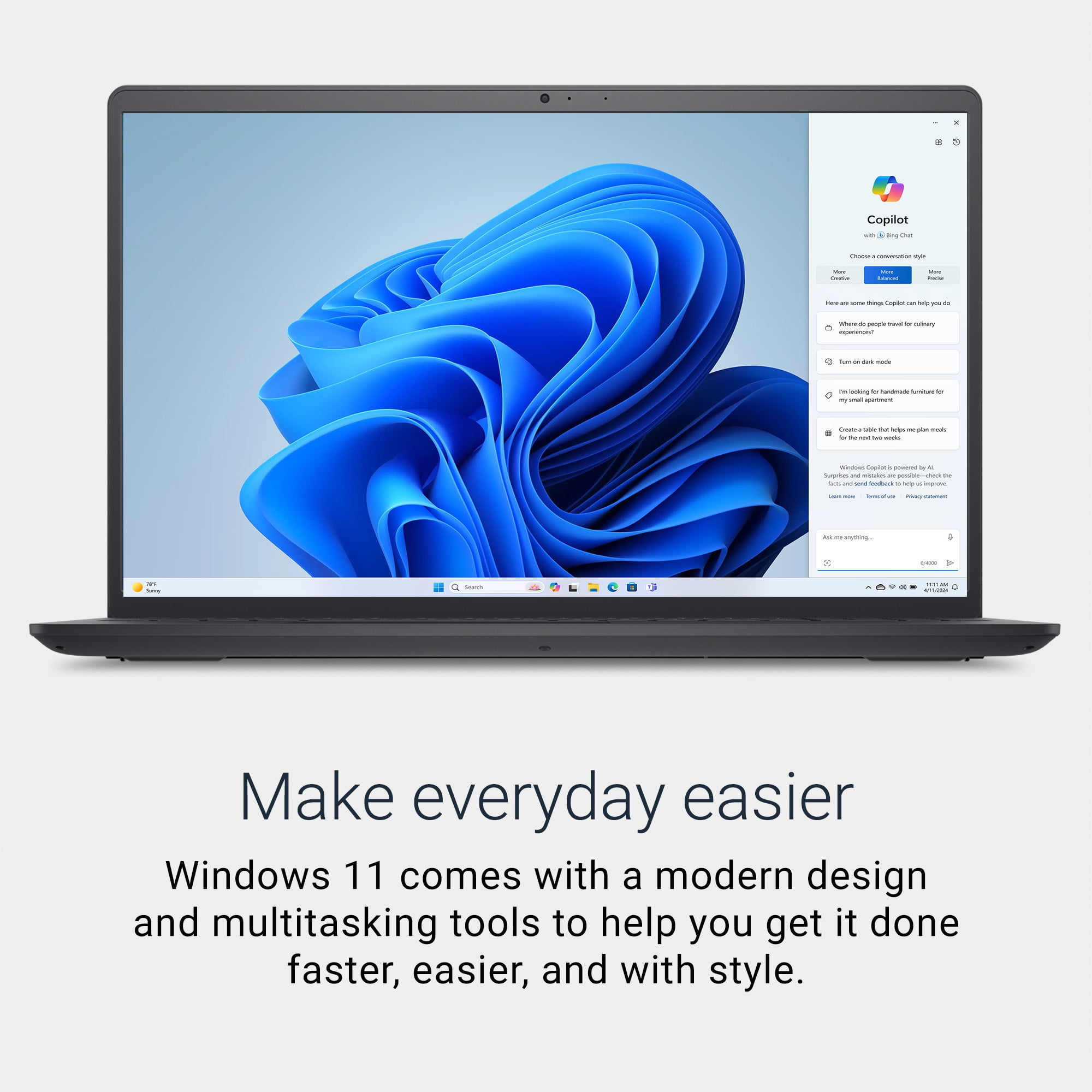 Dell 15 Laptop DC15255 - 15.6-inch FHD Touchscreen, AMD Ryzen 5