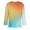 Mens Shirts Orange, variant on S-5X Mens Big & Tall T Shirts Plus Size 3/4 Sleeve Crewneck T-Shirts Casual Pullover Gradient Printed Comfort Going Out Loungewear Tees Tops