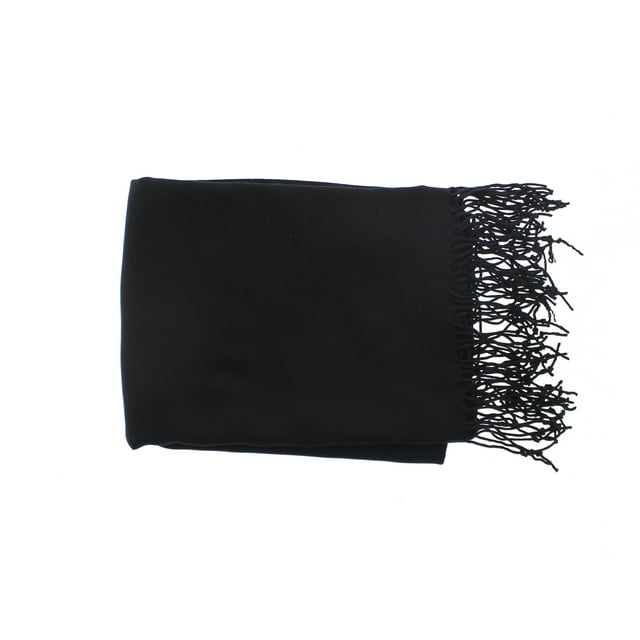 Châle Style Pashmina 26 Po de Large par 72 Po de long Noir Minuit