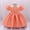 Orange, variant on Zecgelong Elegant Satin Bow Dress For Baby Girls Christening Birthday Party Gown Girls Birthday Dresses Size 18-24 Months Gold