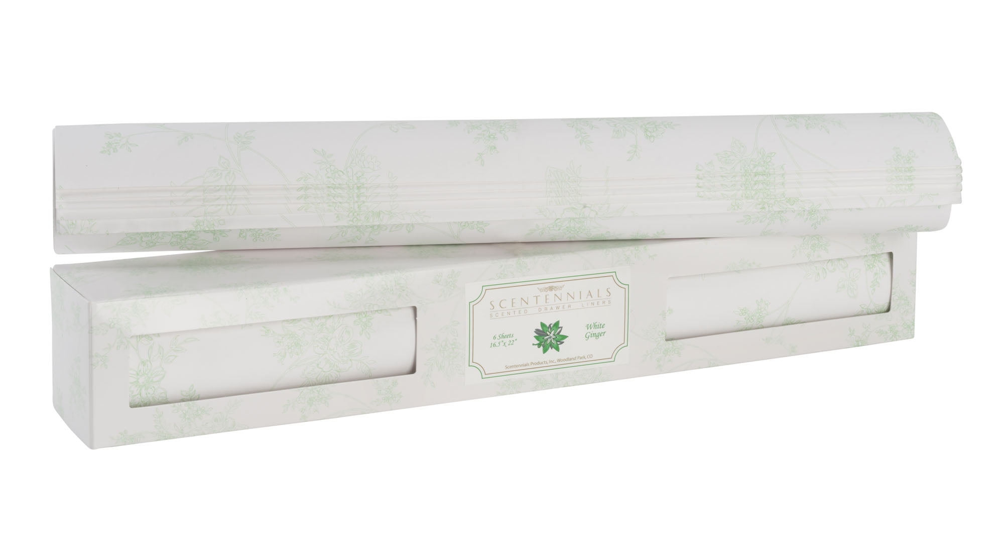 Scentennials White Ginger 6 Sheets Scented Fragrant Shelf