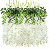 Kumdkd Hanging Wisteria Flowers, Hanging Flowers Artificial Violet Flower Wall Wisteria Basket Hanging Garland Flowers Fake Silk Orchid
