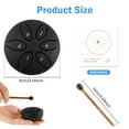 thumbnail image 3 of Jokapy Rain Chime Drum, Steel Tongue Drum 6 Notes 3 Inches Steel Drum, Black, 3 of 9