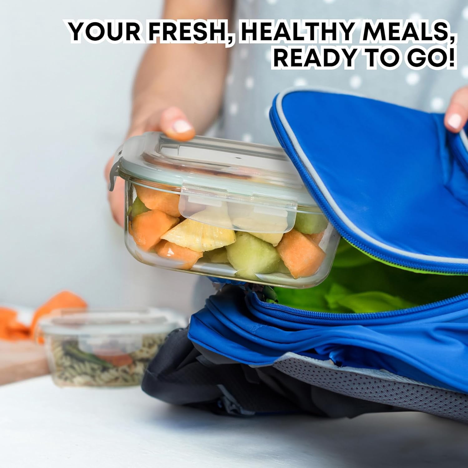 6 PC Square Glass Food Storage Containers with Airtight lids (74, 40 & 27 oz) Kitchen Glass Meal Prep Containers Set for Freezer Reusable Leftover Lunch Boxes, Oven, Microwave, Dishwasher Safe