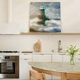 thumbnail image 6 of Square Wall Art Canvas Oil Painting, Lighthouse in Roaring Ocean Wave Office Artworks for Bedroom Living Room Bathroom Home Decor, Stretched and Wooden Ready to Hang, 16x16 Inch, 6 of 6