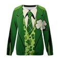 thumbnail image 5 of VBARHMQRT Chandails à Capuchon Surdimensionnés Femmes T-Shirts de la St-Patrick Col Rond Chandail Vert Manches Raglan Chandail à Enfiler Hauts Amples Convenant aux Hauts Habillés, 5 of 5