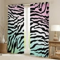 thumbnail image 2 of YST Zebra Print Blackout Curtains Black Rainbow Curtains, Wild Animal Theme Curtains & Drapes Safari Living Room Curtains, Abstract Stripe Window Curtains, 2 of 6