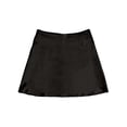 thumbnail image 4 of Deago Women's Satin Silky Mini Skirts High Waisted Flared Short A-Line Zipper Party Club Skirt (Black, S), 4 of 7