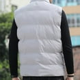 thumbnail image 4 of QingYiHua Men's Thicken Winter Vest,Plus Size Sleeveless Jacket Coats Quilted Puffy Vest Zip Up Stand Collar Waistcoat Outerwear with Pockets Clearance, 4 of 4