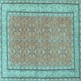 thumbnail image 1 of Ahgly Company Indoor Square Oriental Light Blue Traditional Area Rugs, 8' Square, 1 of 4